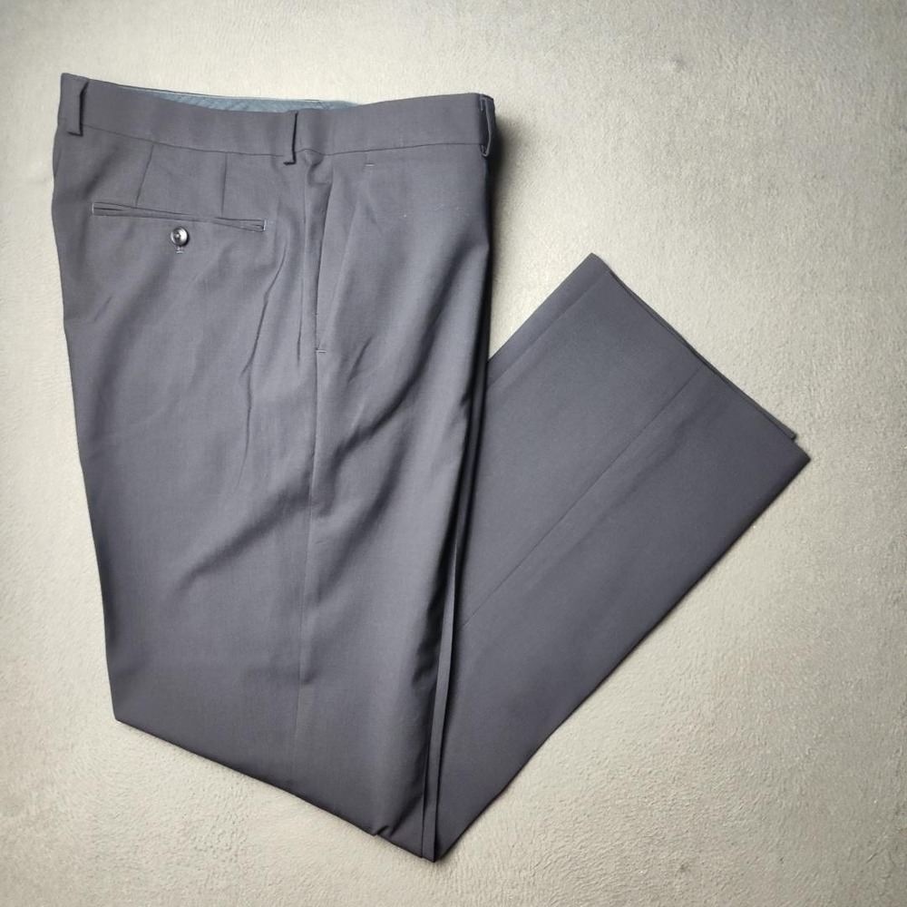 Bonobos Dress Pants Mens 38x32 Black Italian Wool Marzotto Stretch Suit Slacks